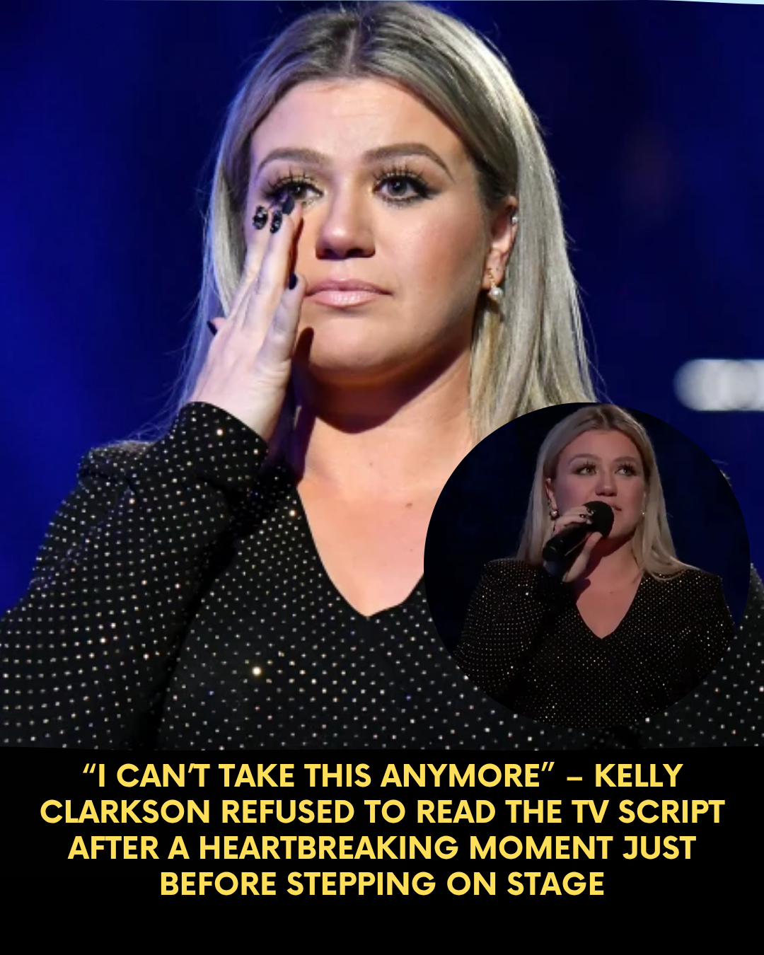 “I can’t take this anymore” – Kelly Clarkson refused to read the TV script after a heartbreaking moment just before stepping on stage.