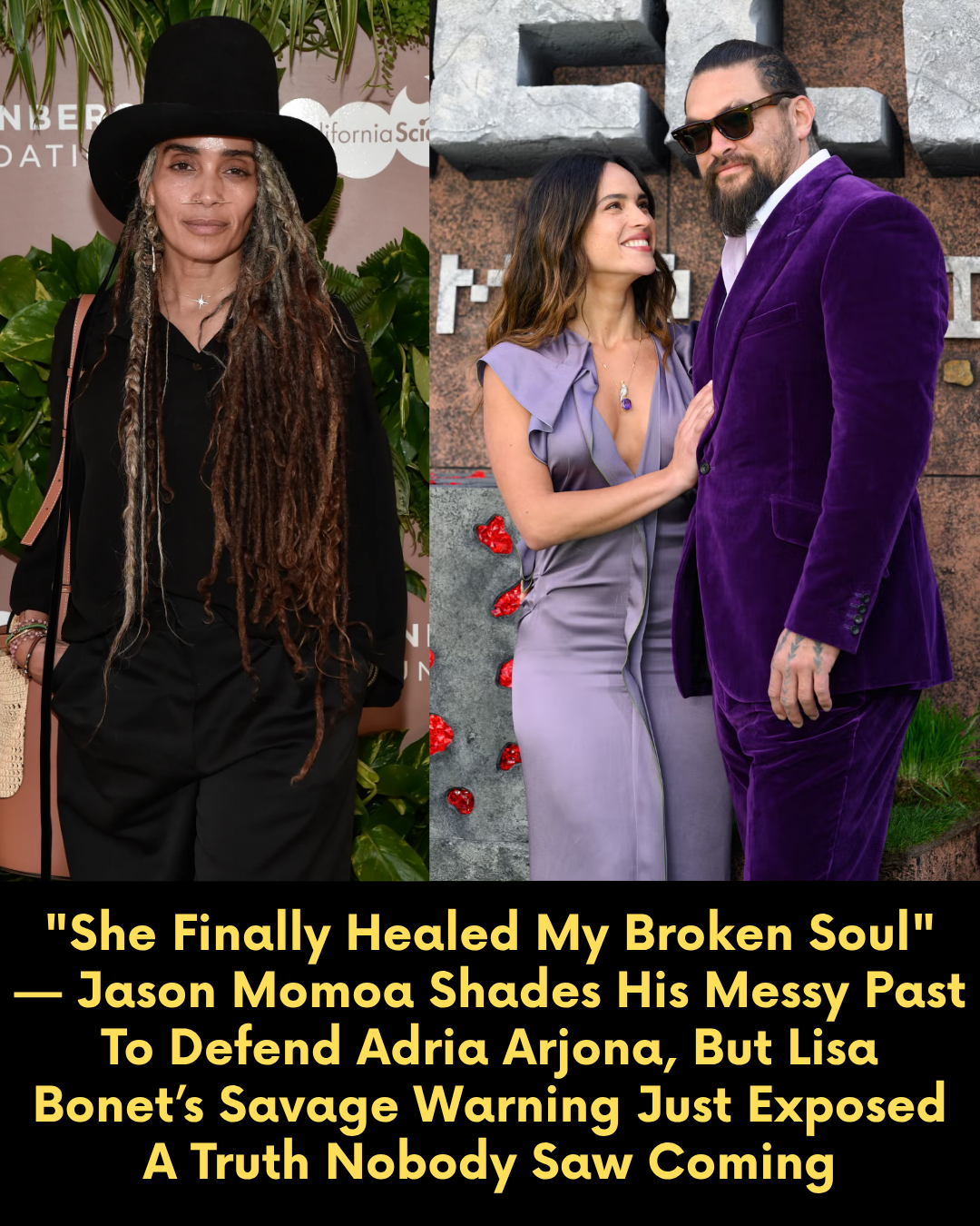 “She Finally Healed My Broken Soul” — Jason Momoa Shades His Messy Past To Defend Adria Arjona, But Lisa Bonet’s Savage Warning Just Exposed A Truth Nobody Saw Coming
