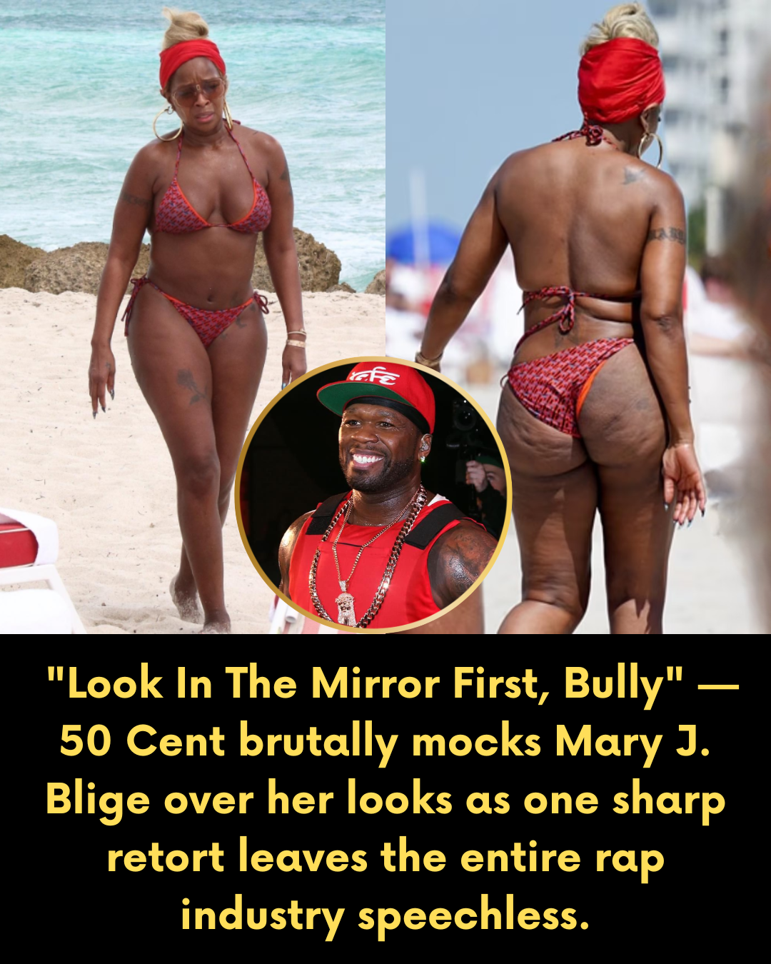 “Look In The Mirror First, Bully” — 50 Cent brutally mocks Mary J. Blige over her looks as one sharp retort leaves the entire rap industry speechless.
