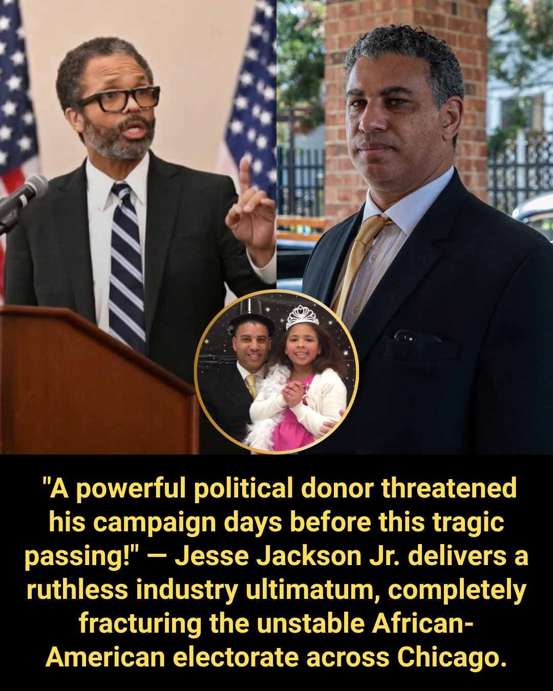 “A powerful political donor threatened his campaign days before this tragic passing!” — Jesse Jackson Jr. delivers a ruthless industry ultimatum, completely fracturing the unstable African-American electorate across Chicago.